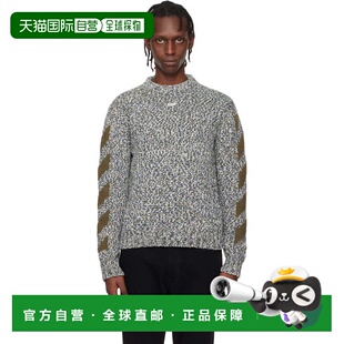1h可退 香港直邮off-white 男士 灰色 & 卡其色 Diagonal Arrow M