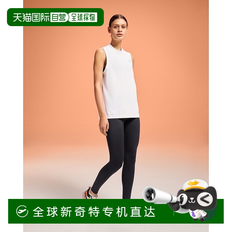 欧洲直邮On昂跑Active系列女士黑色再生聚酰胺logo印花长款紧身裤