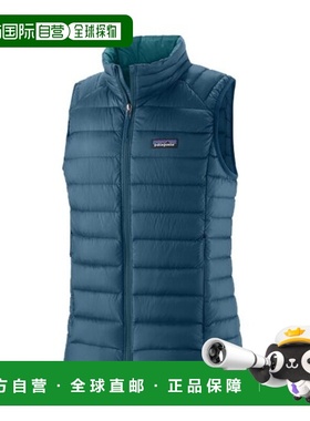 自营欧洲直邮PATAGONIA DOWN SWEATER女士藏蓝色再生尼龙羽绒马甲