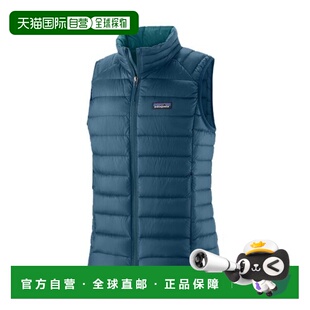 自营欧洲直邮PATAGONIA DOWN SWEATER女士藏蓝色再生尼龙羽绒马甲