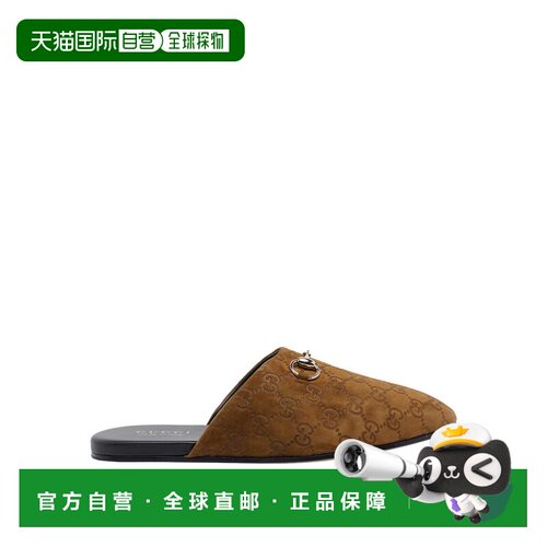 1h可退 欧洲直邮GUCCI 男士凉鞋 850140AAFQV2118 AW2025 棕色 饰
