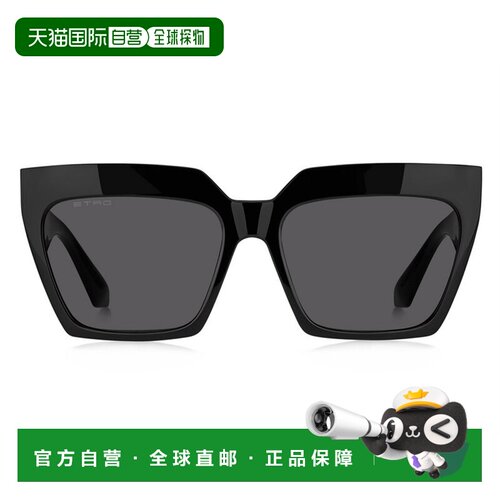 1h可退 香港直邮ETRO 女士太阳镜 ETRO0001S807IR AW2024 黑色 00
