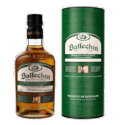 欧洲直邮Ballechin巴乐奇10年重泥煤高地单一麦芽威士忌700ml 46%