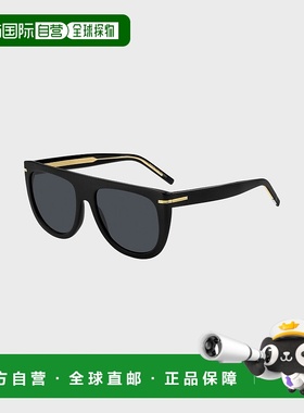 自营欧洲直邮HUGO BOSS雨果BOSS BLACK 带金色金属饰边黑色醋酸纤