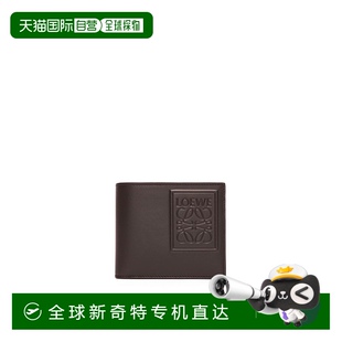 欧洲直邮LOEWE罗意威男士 1h可退 缎面小牛皮折叠钱包