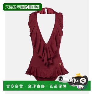 女士 蔻依 荷叶边泳衣 red红色 1h可退 舒适时尚 香港直邮Chloe