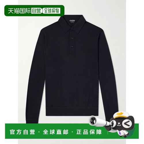 香港直邮Tom Ford 汤姆 福特 男士 羊绒真丝混纺Polo衫 KPL055YMK