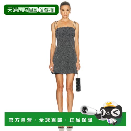 1h可退 美国直邮Saint Laurent 圣罗兰 女士 绉纱波尔卡圆点连衣