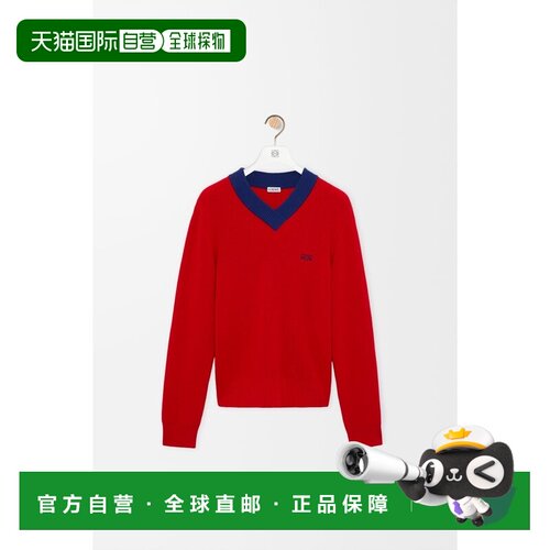 自营欧洲直邮Loewe罗意威 女士红色/蓝色棉质羊毛【付后1h可退】