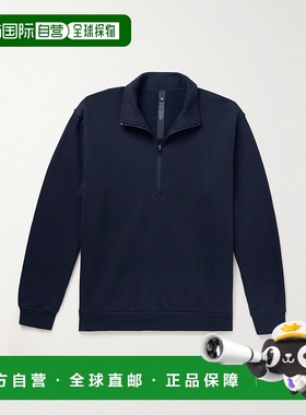 1h可退 香港直邮Lululemon 男士 Steady State 棉混纺针织半拉链