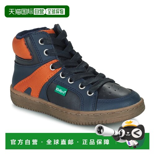 欧洲直邮Kickers LOWELL 男孩鞋 高帮板鞋 739353-30-103-C