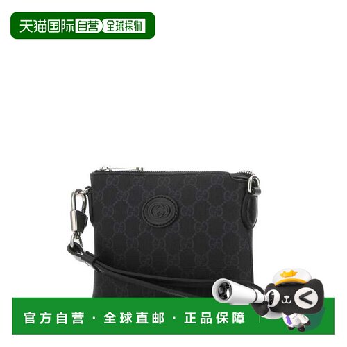香港直邮GUCCI 男士斜挎包 72330692THN1000 SS2024 黑色 Interlo