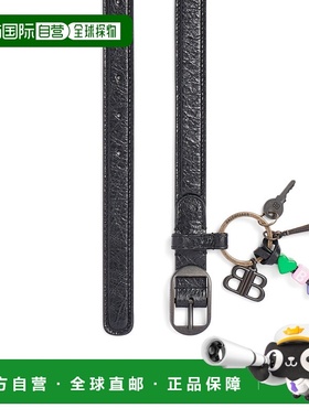 欧洲直邮BALENCIAGA（2025 年新品）Le City 女士黑色吊饰腰带