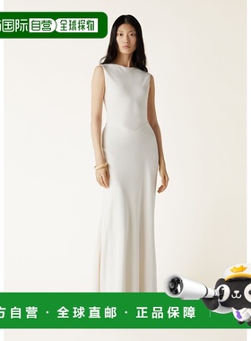 自营欧洲直邮Loro Piana 女士白色真丝连衣裙