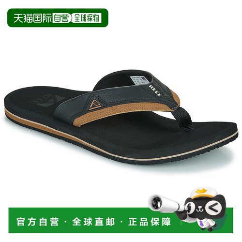 欧洲直邮Reef鞋子男人字拖鞋夹脚拖CUSHION DAWN黑色凉鞋