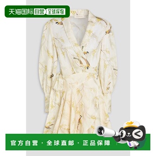 连衣裙 印花亚麻迷你缠绕式 6897DRS24AC 女士 香港直邮ZIMMERMANN