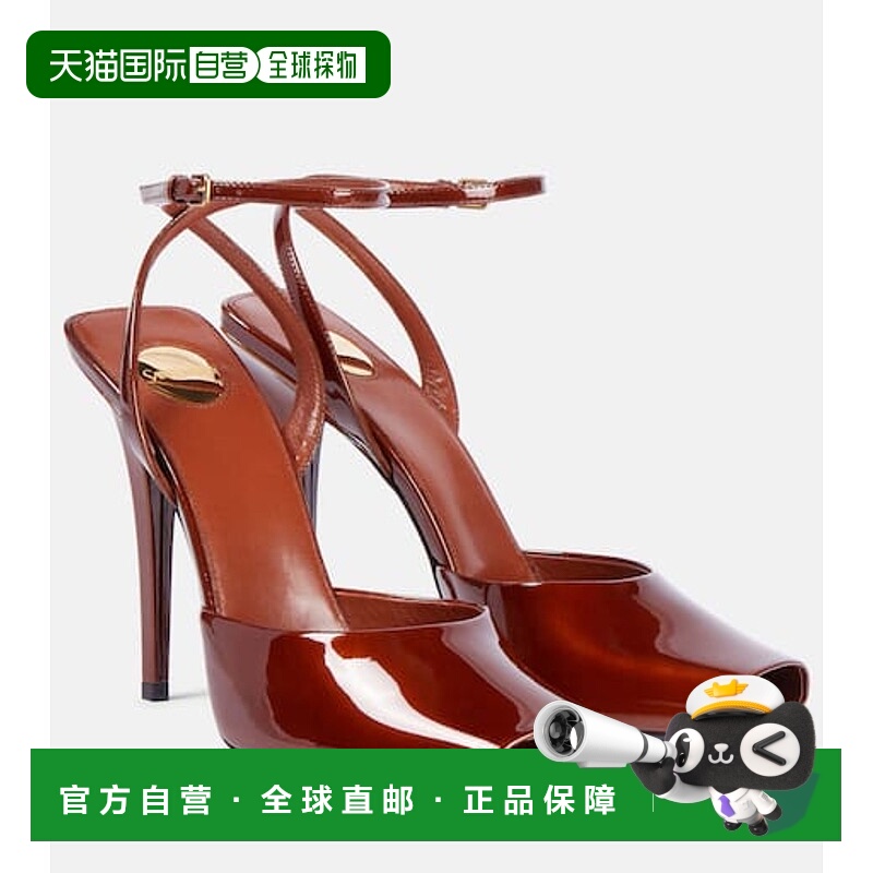 香港直邮Saint Laurent 圣罗兰 女士 La Scandale 110 漆皮凉鞋