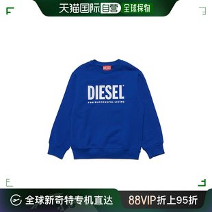 徽标图案长袖 香港直邮Diesel 男童 套头卫衣童装 迪赛 J01543KYAV