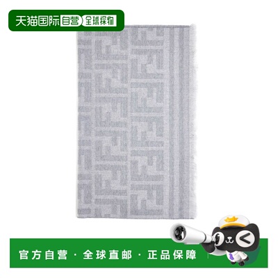 香港直邮FENDI 男士围巾 FXS460ASNAF0QZ0 AW2025 白色 Embroider