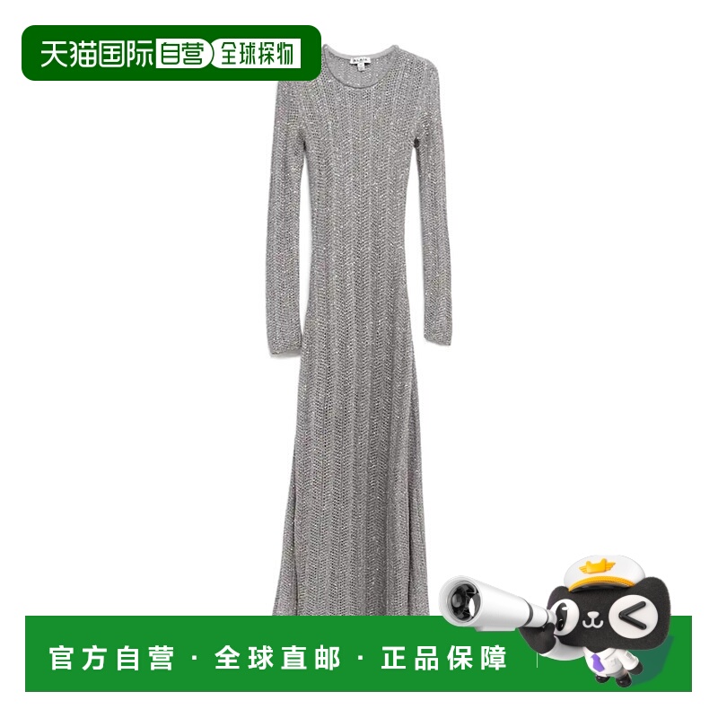 香港直邮Alaia 长款亮片针织连衣裙 AA9R2567M806A