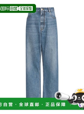 香港直邮Alaia 腰带袢牛仔裤 AA9P1264D007B直筒裤