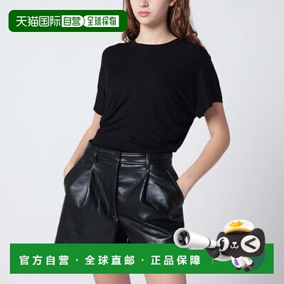 香港直邮ANINE BING 女士 Zadig 黑色T恤 A0812002VI