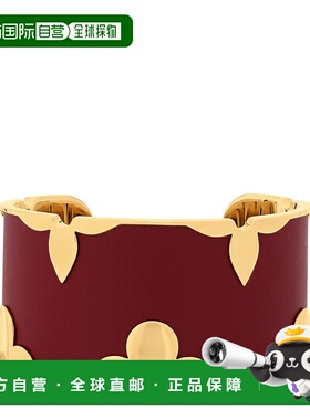 自营1h可退 欧洲直邮LV路易威登 Crown系列女士石榴红色牛皮花卉