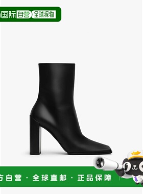 香港直邮alaia 女士 黑色皮质短靴 AA3O2009I052 black黑色 舒适