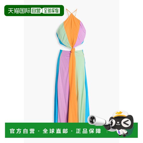 1h可退 香港直邮FARM RIO 女士 剪口拼色针织中长连衣裙 316418CO