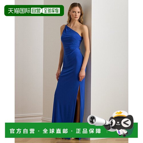 自营欧洲直邮Ralph Lauren拉夫劳伦 女士巡航皇家蓝针织不对称晚