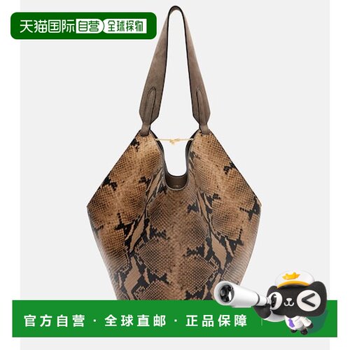 香港直邮KHAITE 女士 Lotus 小号蛇纹皮革手提包