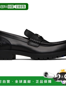 香港直邮Burberry 巴宝莉 男士 黑色 Leather Rogue 乐福鞋 81113