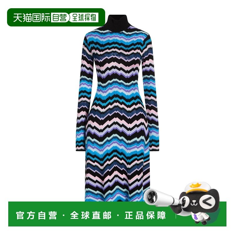 香港直邮MISSONI 米索尼 女士 中长连衣裙 black黑色 舒适时尚,女装/女士精品,连衣裙,淘宝优惠券,粉丝福利购,淘宝优惠卷