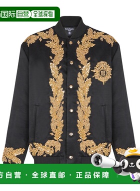 1h可退 香港直邮Balmain 刺绣铜氨飞行员夹克 FH1TFA75PD09