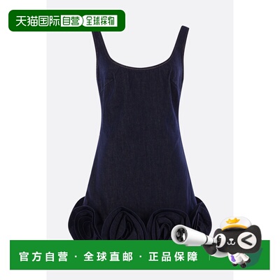 香港直邮Self-Portrait 女士 3D 牛仔迷你花朵连衣裙 RS26821SBL