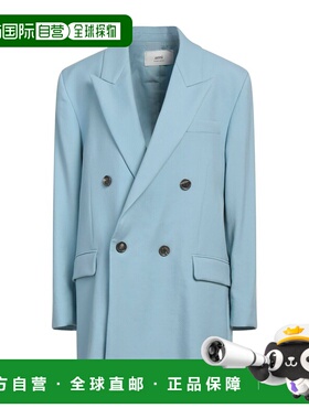香港直邮Ami Paris 女士 西装外套 blue蓝色 舒适时尚