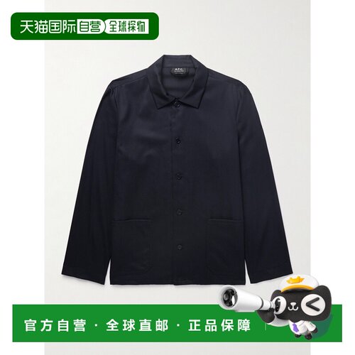 1h可退 香港直邮A.P.C. 男士 翻领长袖休闲夹克 WOAPOH03053