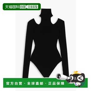 AA9B02334M707 剪口罗纹针织高领连体衣 香港直邮Alaia 女士