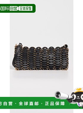 1h可退 香港直邮Rabanne 女士 1969 Nano 皮革翻盖包包  舒适时尚