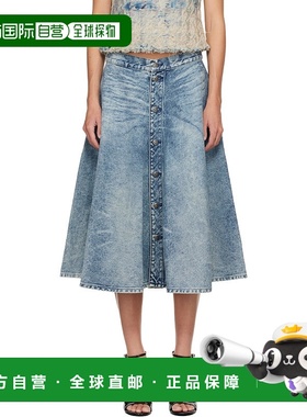 1h可退 香港直邮Diesel 迪赛 女士 蓝色 De-Annet-B 牛仔半身裙 A