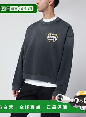 1h可退 香港直邮Represent 男士 WASHED-EFFECT 黑色棉质卫衣 MLM