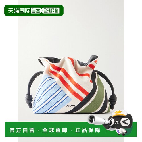 香港直邮LOEWE 罗意威 女士 Flamenco 拼接帆布手包 A411FC1XEU