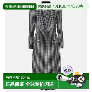 香港直邮NORMA KAMALI 诺玛 卡玛丽 女士 千鸟格格子时尚西装大衣