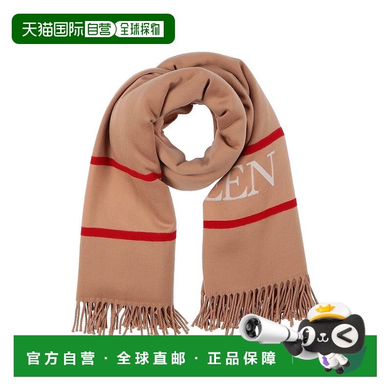 香港直邮MCQUEEN 亚历山大 麦昆 男士 Foulards 羊毛羊绒围巾配饰