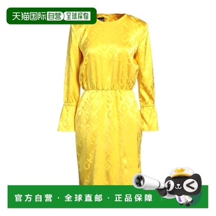 香港直邮moschino 女士 短款连衣裙 yellow黄色 舒适时尚