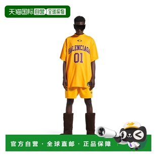 自营欧洲直邮Balenciaga巴黎世家 Basketball男士logo标识短袖T恤