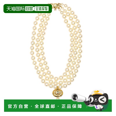 1h可退 香港直邮Vivienne Westwood 西太后 黄铜 珍珠项链女款
