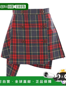 香港直邮Vivienne Westwood 格纹半身裙 1F020005W0176a字裙