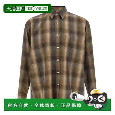1h可退 香港直邮AURALEE 男士 A25AS01LCBROWNBLUE 衬衫 A25AS01L