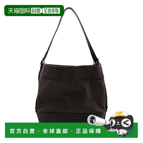 香港直邮Lemaire 男士 皮革饰边帆布手提包 BG0153LF1697斜挎包